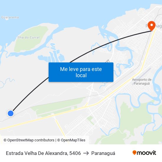 Estrada Velha De Alexandra, 5406 to Paranaguá map