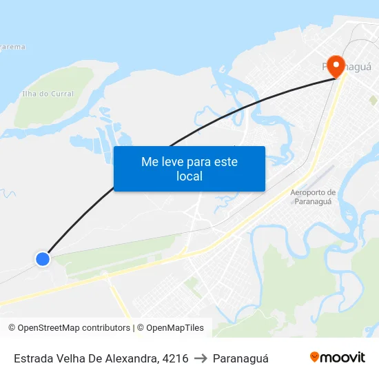 Estrada Velha De Alexandra, 4216 to Paranaguá map
