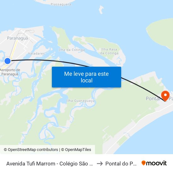 Avenida Tufi Marrom - Colégio São Francisco to Pontal do Paraná map