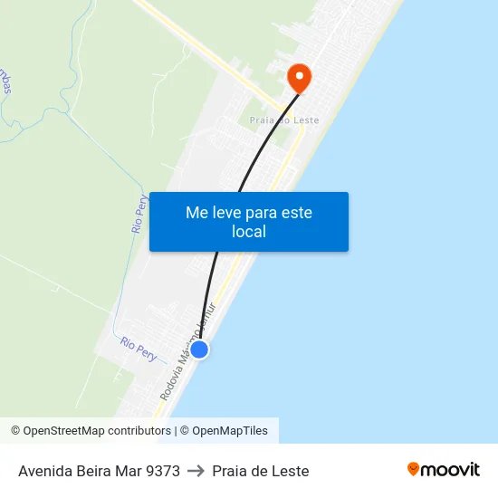Avenida Beira Mar 9373 to Praia de Leste map