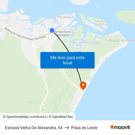 Estrada Velha De Alexandra, 54 to Praia de Leste map