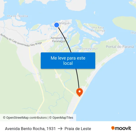 Avenida Bento Rocha, 1931 to Praia de Leste map