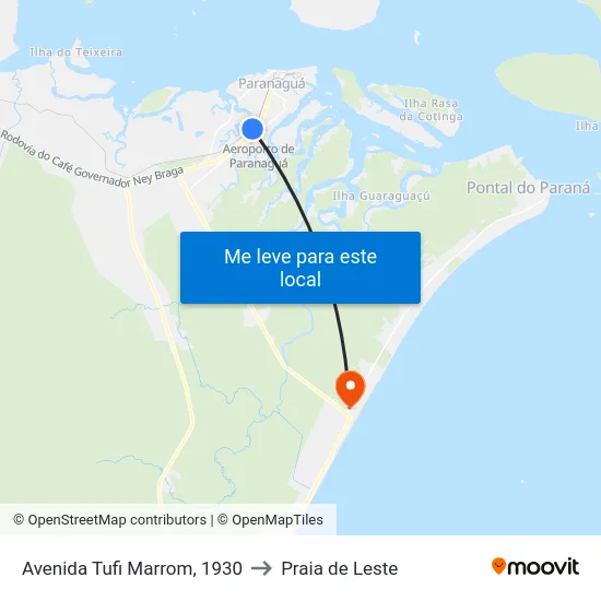 Avenida Tufi Marrom, 1930 to Praia de Leste map