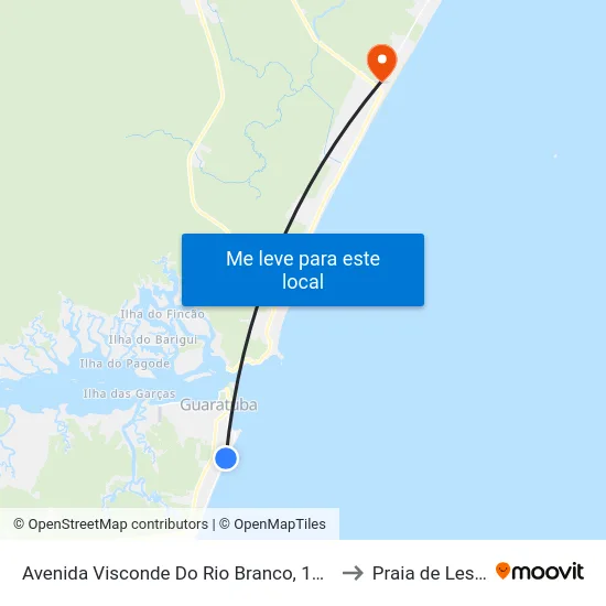 Avenida Visconde Do Rio Branco, 1993 to Praia de Leste map