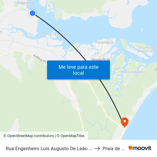 Rua Engenheiro Luís Augusto De Leão Fonseca, 856 to Praia de Leste map