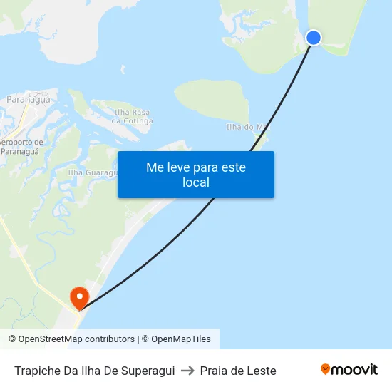 Trapiche Da Ilha De Superagui to Praia de Leste map