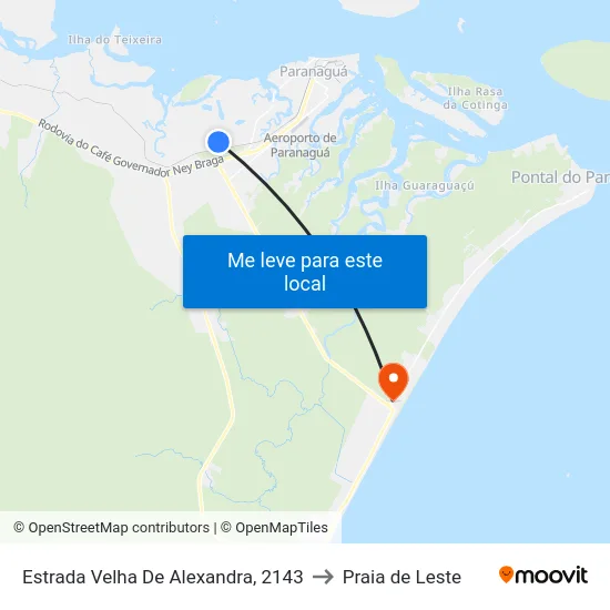 Estrada Velha De Alexandra, 2143 to Praia de Leste map