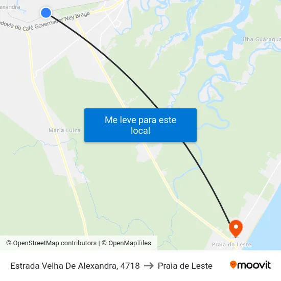 Estrada Velha De Alexandra, 4718 to Praia de Leste map
