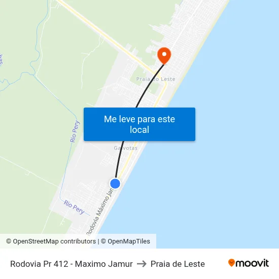 Rodovia Pr 412 - Maximo Jamur to Praia de Leste map