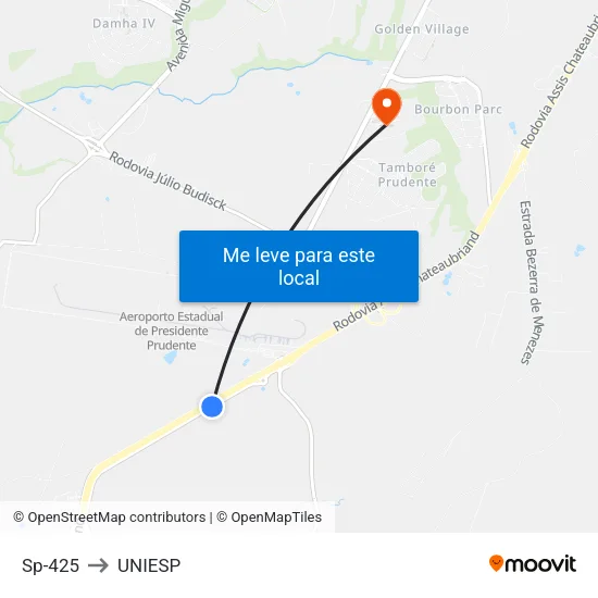 Sp-425 to UNIESP map