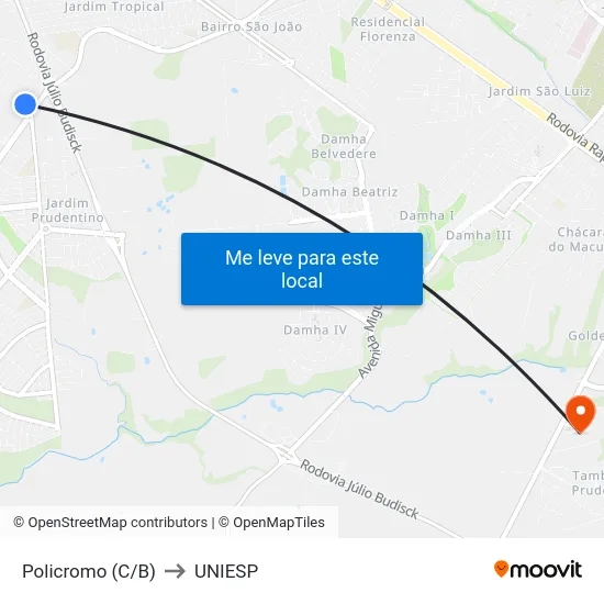 Policromo (C/B) to UNIESP map