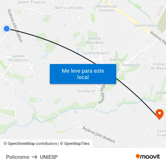 Policromo to UNIESP map