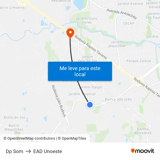 Dp Som to EAD Unoeste map
