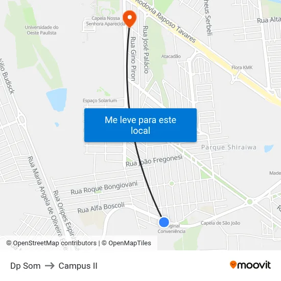 Dp Som to Campus  II map