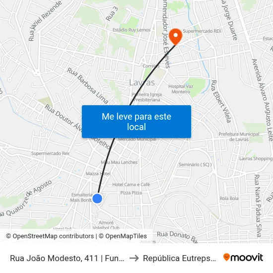 Rua João Modesto, 411 | Funerária to República Eutrepsemia map