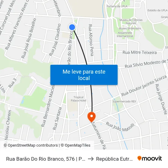 Rua Barão Do Rio Branco, 576 | Praça Dr. Jorge to República Eutrepsemia map