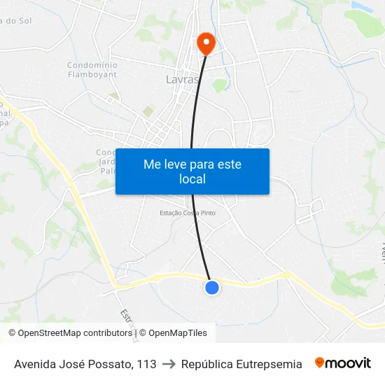 Avenida José Possato, 113 to República Eutrepsemia map