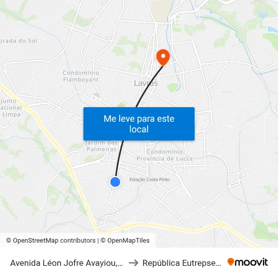 Avenida Léon Jofre Avayiou, 856 to República Eutrepsemia map