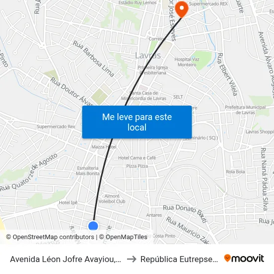 Avenida Léon Jofre Avayiou, 675 to República Eutrepsemia map