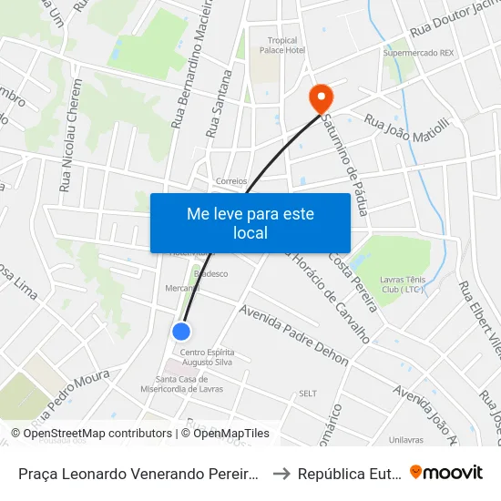 Praça Leonardo Venerando Pereira, 39 | Planeta Shake to República Eutrepsemia map