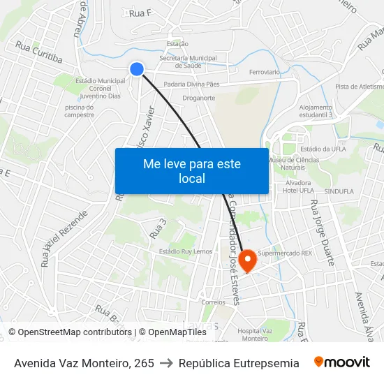 Avenida Vaz Monteiro, 265 to República Eutrepsemia map