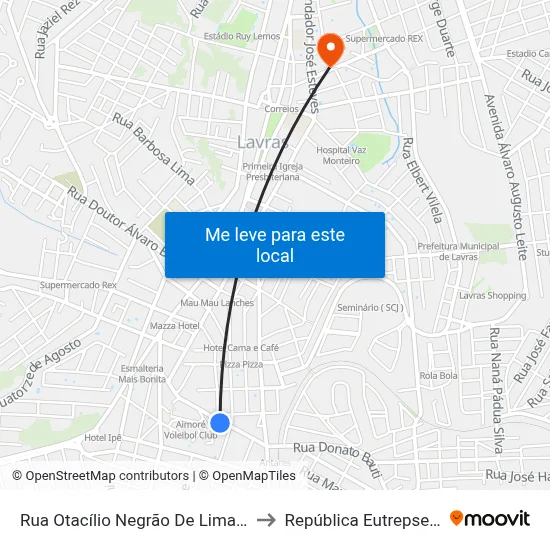 Rua Otacílio Negrão De Lima, 372 to República Eutrepsemia map