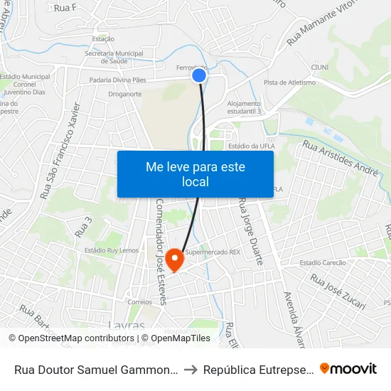 Rua Doutor Samuel Gammon, 155 to República Eutrepsemia map