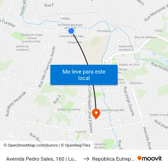 Avenida Pedro Sales, 160 | Lumar Motos to República Eutrepsemia map