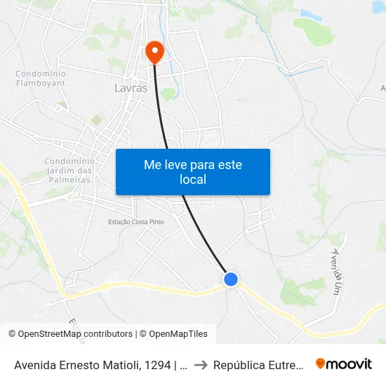 Avenida Ernesto Matioli, 1294 | Trevo Abc to República Eutrepsemia map