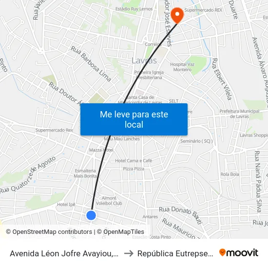 Avenida Léon Jofre Avayiou, 494 to República Eutrepsemia map