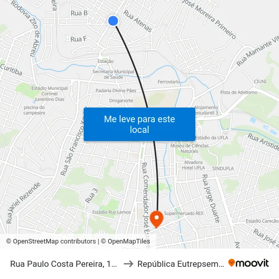 Rua Paulo Costa Pereira, 193 to República Eutrepsemia map