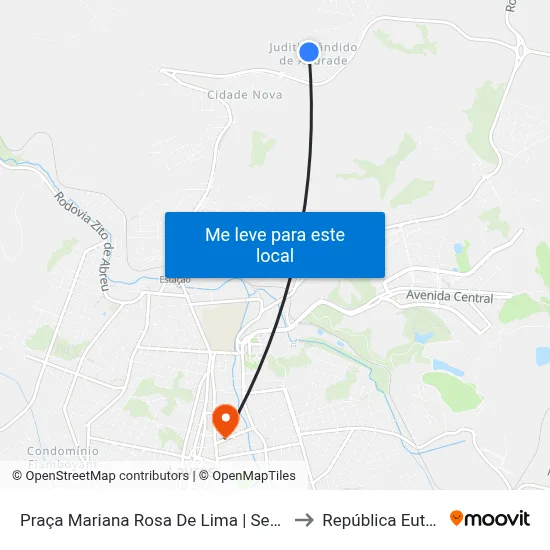 Praça Mariana Rosa De Lima | Sentido Vila Mariana to República Eutrepsemia map