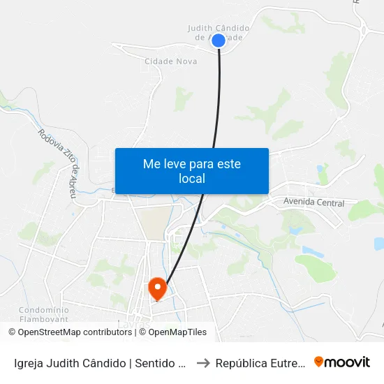 Igreja Judith Cândido | Sentido Vila Mariana to República Eutrepsemia map