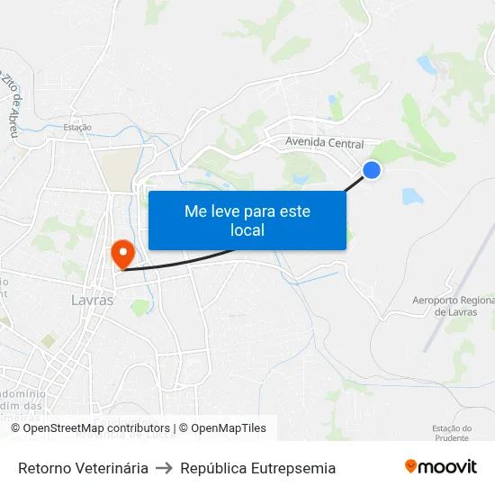 Retorno Veterinária to República Eutrepsemia map