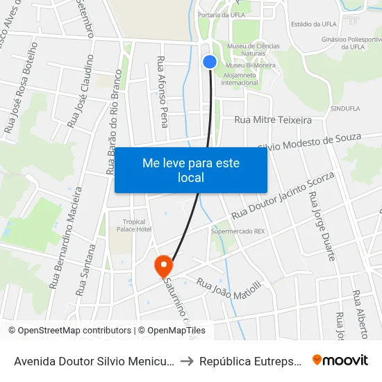 Avenida Doutor Silvio Menicuci, 40 to República Eutrepsemia map