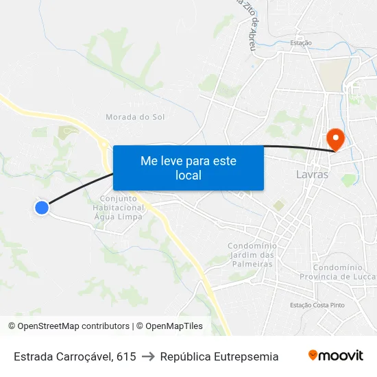 Estrada Carroçável, 615 to República Eutrepsemia map