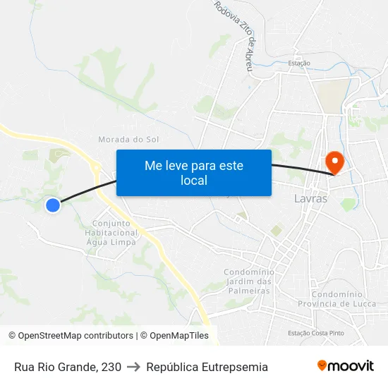 Rua Rio Grande, 230 to República Eutrepsemia map