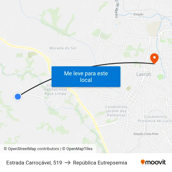 Estrada Carroçável, 519 to República Eutrepsemia map