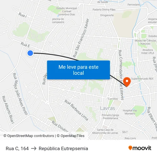 Rua C, 164 to República Eutrepsemia map