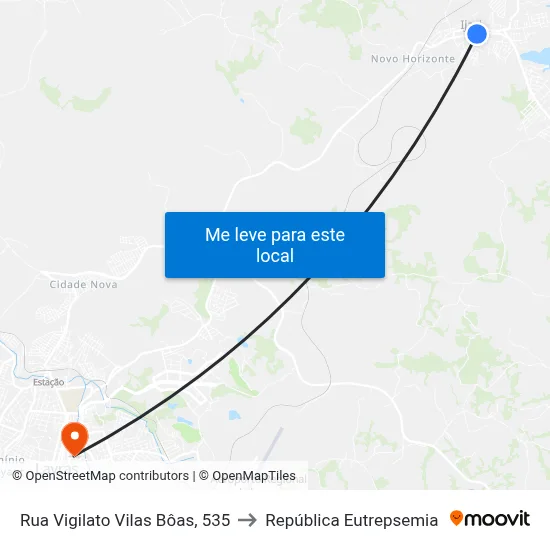Rua Vigilato Vilas Bôas, 535 to República Eutrepsemia map