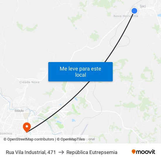 Rua Vila Industrial, 471 to República Eutrepsemia map