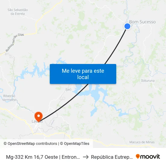 Mg-332 Km 16,7 Oeste | Entronc. Mg335 to República Eutrepsemia map