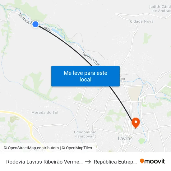 Rodovia Lavras-Ribeirão Vermelho, 2900 to República Eutrepsemia map