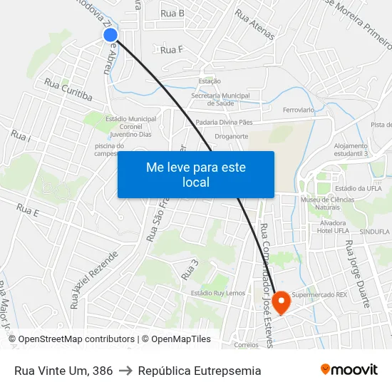 Rua Vinte Um, 386 to República Eutrepsemia map