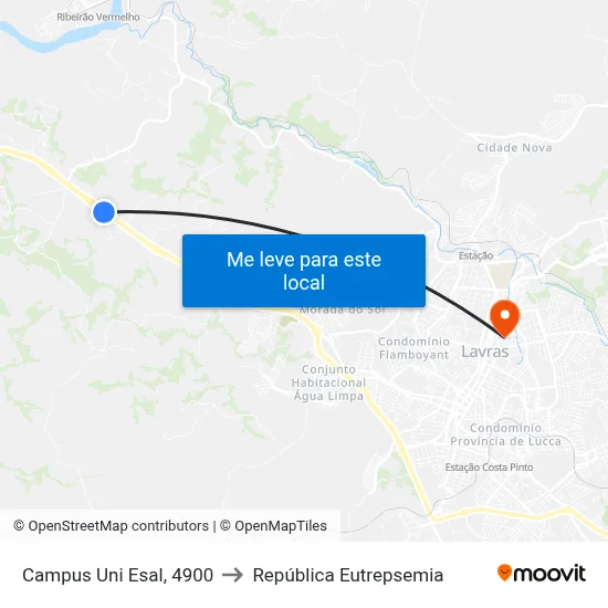 Campus Uni Esal, 4900 to República Eutrepsemia map
