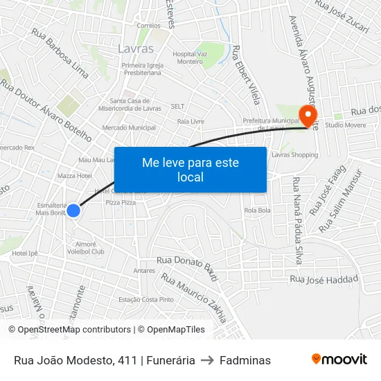 Rua João Modesto, 411 | Funerária to Fadminas map