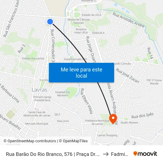 Rua Barão Do Rio Branco, 576 | Praça Dr. Jorge to Fadminas map