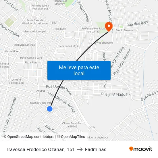 Travessa Frederico Ozanan, 151 to Fadminas map