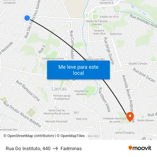 Rua Do Instituto, 440 to Fadminas map