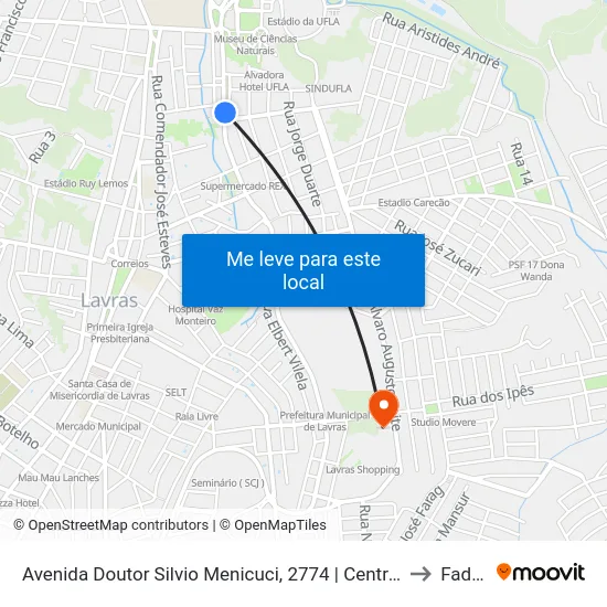 Avenida Doutor Silvio Menicuci, 2774 | Centro De Especialidades Odontológicas to Fadminas map